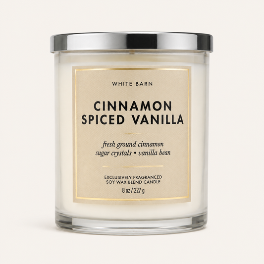 White Barn Cinnamon Spiced Vanilla Vela Aromática 8 oz 1 Mecha